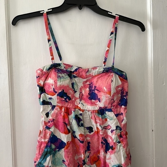 Levi’s Boho Watercolor Floral Sleeveless Mini Dress - Picture 2 of 8